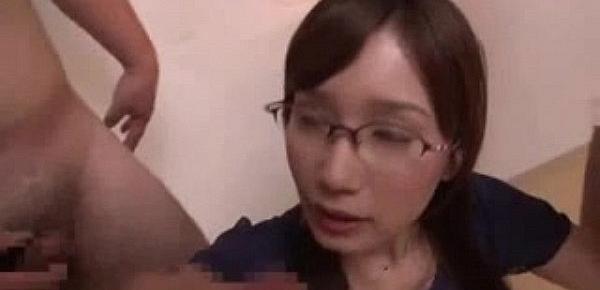  Office Lady Glasses Cumshots Japanese
